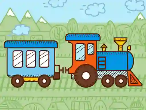 Trains For Kids Coloring — δωρεάν online παιχνίδι
