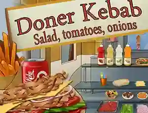 Doner Kebab Salad, Tomatoes, Onions — δωρεάν online παιχνίδι