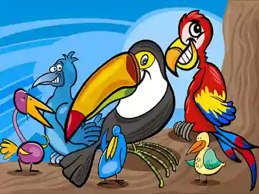 Exotic Birds Coloring — δωρεάν online παιχνίδι