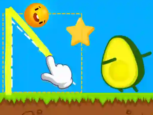 Where's My Avocado Draw Lines — δωρεάν online παιχνίδι