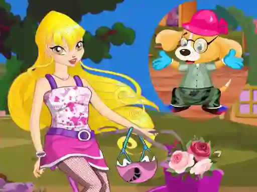 Winx Stella and Puppy — δωρεάν online παιχνίδι