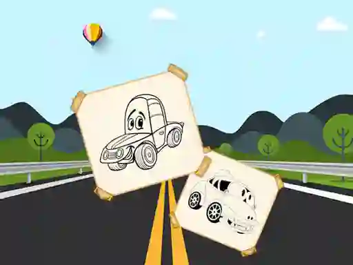 Funny Cars For Kids Coloring — δωρεάν online παιχνίδι