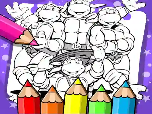 Ninja Turtle Coloring Book — δωρεάν online παιχνίδι