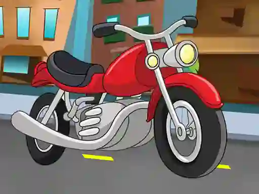 Cartoon Motorbike Jigsaw — δωρεάν online παιχνίδι