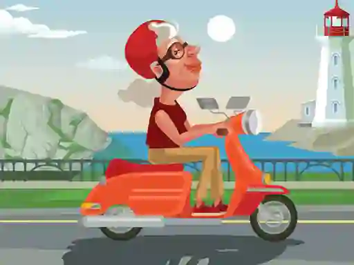 City Scooter Ride Coloring — δωρεάν online παιχνίδι