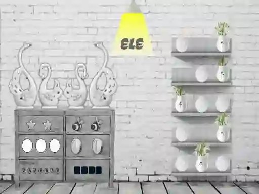Black and white House Escape — δωρεάν online παιχνίδι