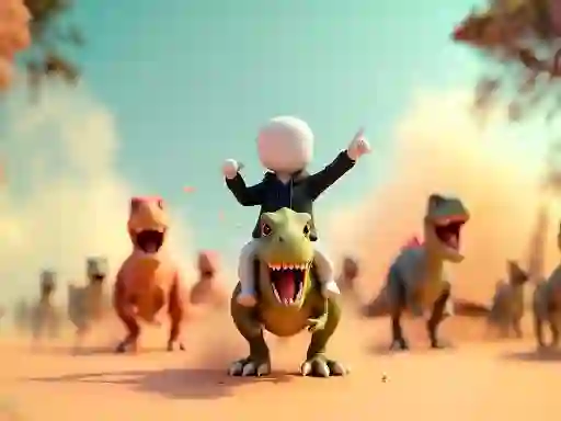 Stickman: Dinosaur arena — δωρεάν online παιχνίδι