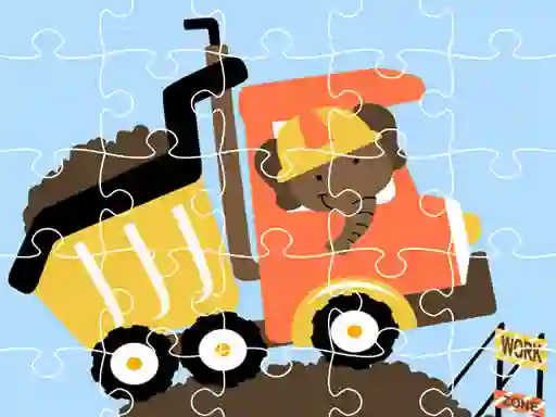Dumper Trucks Jigsaw — δωρεάν online παιχνίδι