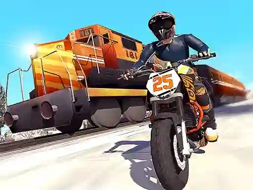 Trail Bike vs Train Race — δωρεάν online παιχνίδι