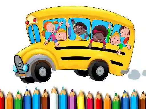 School Bus Coloring Book — δωρεάν online παιχνίδι