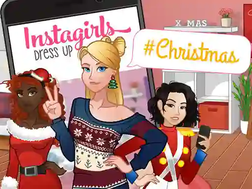 InstaGirls Christmas Dress Up — δωρεάν online παιχνίδι