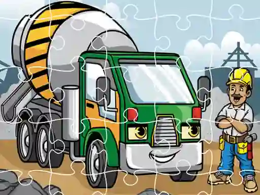 Construction Trucks Jigsaw — δωρεάν online παιχνίδι