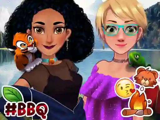 Jasmine & Rapunzel on Camping — δωρεάν online παιχνίδι