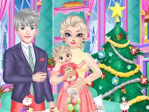 Frozen Family Christmas Preparation — δωρεάν online παιχνίδι