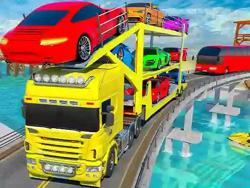 Crazy Mega Car Transport Truck Game — δωρεάν online παιχνίδι