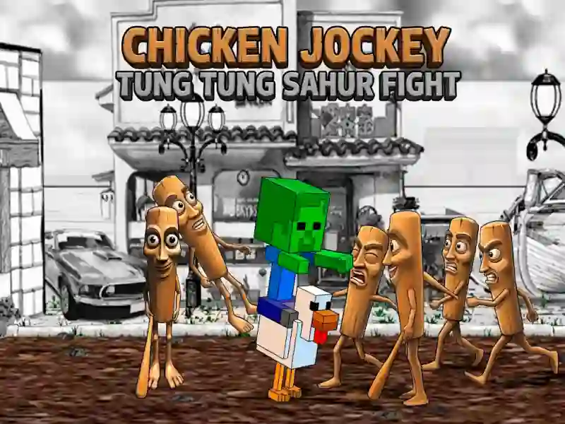 Chicken Jockey Tung Tung Sahur Fight — δωρεάν online παιχνίδι
