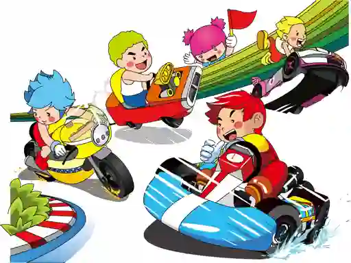 Cartoon Kart Puzzle — δωρεάν online παιχνίδι