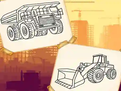 Construction Trucks Coloring — δωρεάν online παιχνίδι