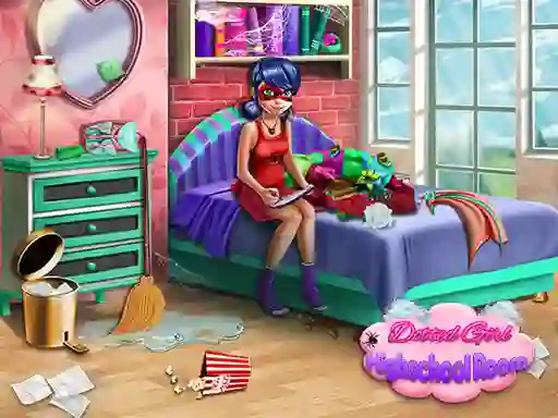 Dotted Girl: Highschool room — δωρεάν online παιχνίδι