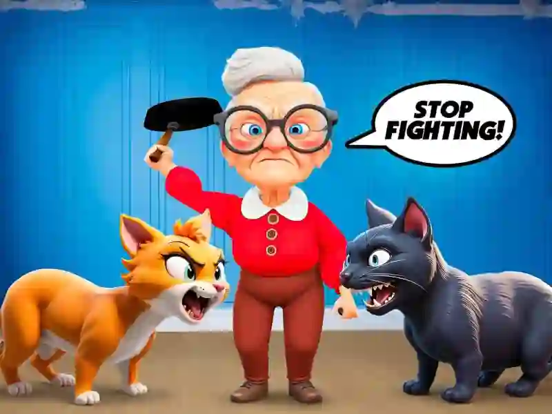Cat and Granny — δωρεάν online παιχνίδι