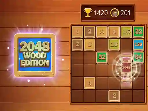 2048 Wooden Edition — δωρεάν online παιχνίδι