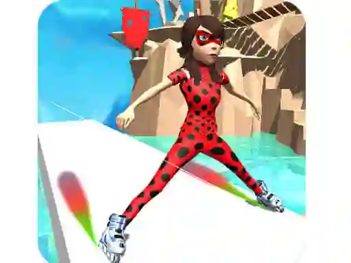 Ladybug Skating Sky Up — δωρεάν online παιχνίδι