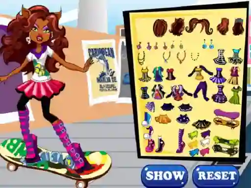 Clawdeen skates — δωρεάν online παιχνίδι