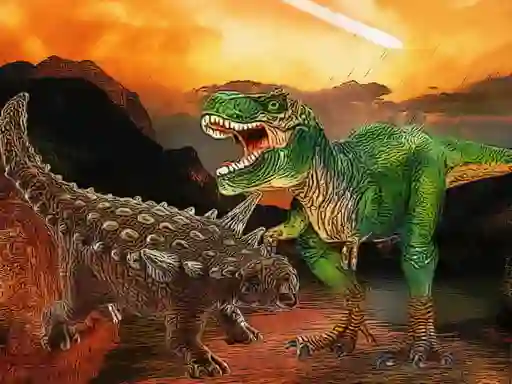 Dinosaurs Fight Jigsaw — δωρεάν online παιχνίδι