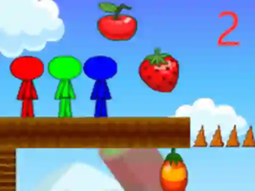 Stickman Bros In Fruit Island 2 — δωρεάν online παιχνίδι