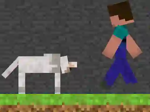 Steve and Wolf — δωρεάν online παιχνίδι