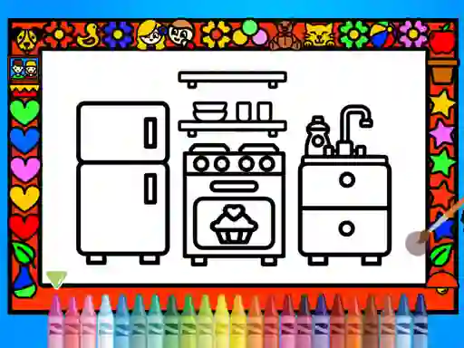 Color and Decorate Rooms — δωρεάν online παιχνίδι