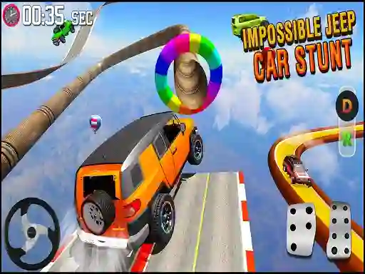 GT Jeep Impossible Mega Dangerous Track — δωρεάν online παιχνίδι