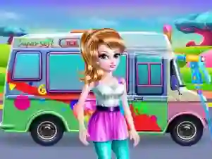 Girly Ice Cream Truck Car Wash — δωρεάν online παιχνίδι