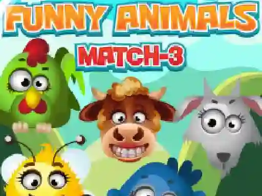 Funny Animals Match 3 — δωρεάν online παιχνίδι