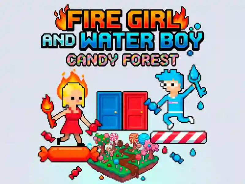 Fire Girl and Water Boy Candy Forest — δωρεάν online παιχνίδι