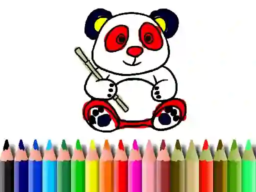 Back To School: Panda Coloring — δωρεάν online παιχνίδι