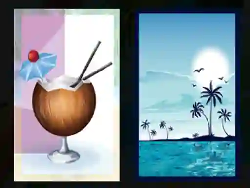 Beach Cocktails Memory — δωρεάν online παιχνίδι