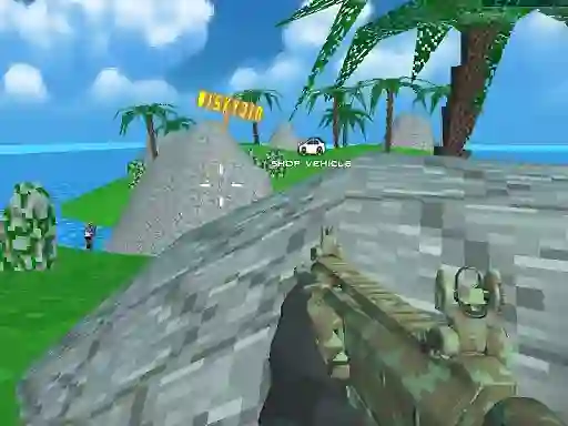 Blocky Combat SWAT Desert Storm Zombie — δωρεάν online παιχνίδι