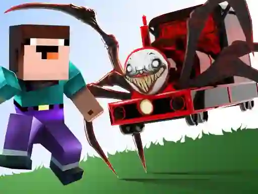Noob vs Spider Train — δωρεάν online παιχνίδι