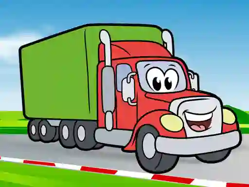 Happy Trucks Coloring — δωρεάν online παιχνίδι