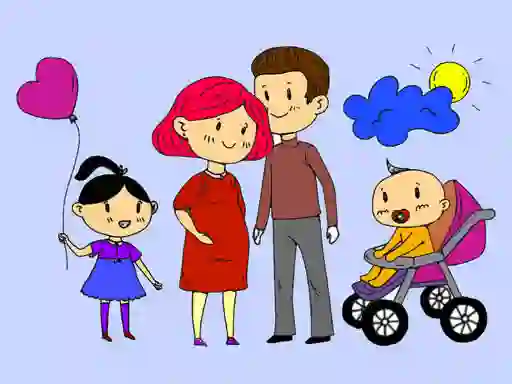 Happy Family Coloring Book — δωρεάν online παιχνίδι
