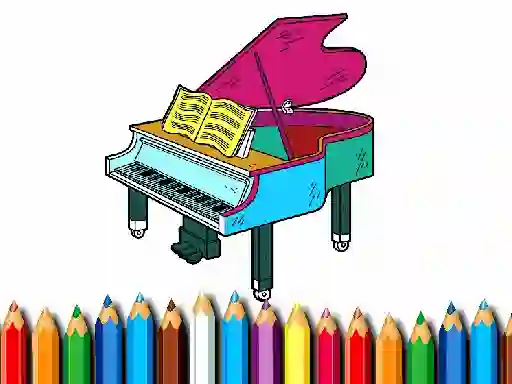 Back To School: Piano Coloring Book — δωρεάν online παιχνίδι