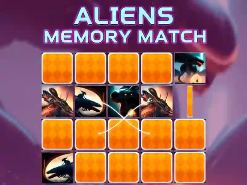 Aliens Memory Match — δωρεάν online παιχνίδι