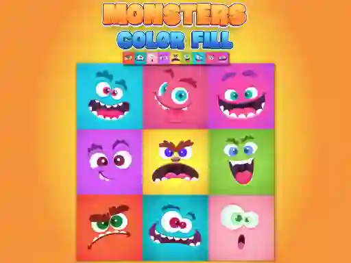 Monsters Color Fill — δωρεάν online παιχνίδι