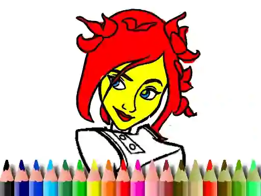 Back To School: Cute Girl Coloring — δωρεάν online παιχνίδι