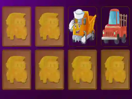 Cartoon Trucks Memory — δωρεάν online παιχνίδι
