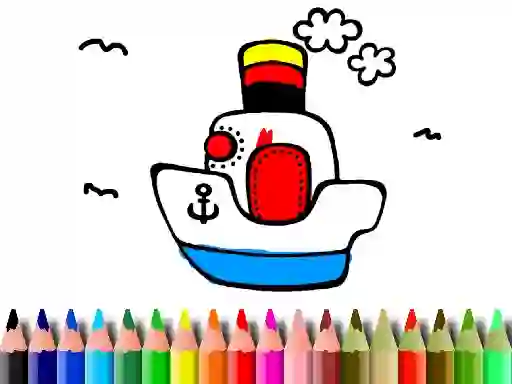 Back to School: Boat Coloring — δωρεάν online παιχνίδι