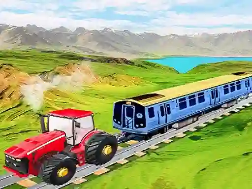 Chained tractor towing train — δωρεάν online παιχνίδι