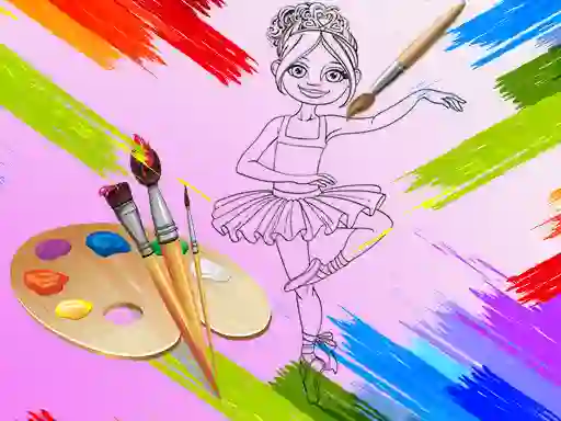 Little Ballerinas Coloring — δωρεάν online παιχνίδι
