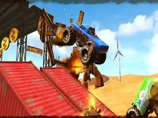 Monster Truck Impossible Track Plane Simulator — δωρεάν online παιχνίδι
